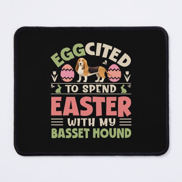 Item preview, Basset Hound Easter Funny Hoppy Spring English Dog Quote designed and sold by eclecTEEq.