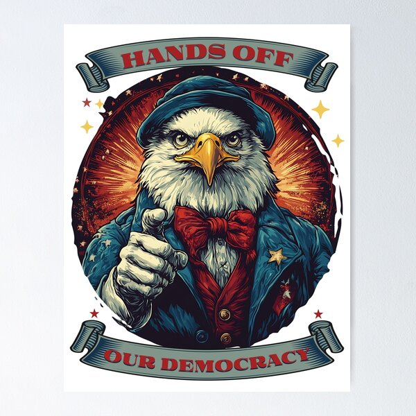 Artikel-Vorschau von Patriotischer Adler – Hände weg von unserer Demokratie, designt und verkauft von HannaArtHeart.