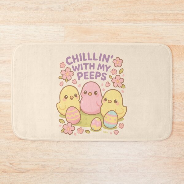 Artikelvorschau, Kawaii Affirmationen - Chick Peeps „Chillen mit meinen Leuten“ entworfen und verkauft von Kampendesigns.