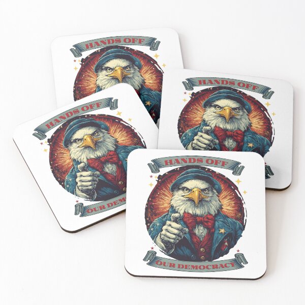 Item preview, Patriotic Eagle – Hands Off Our Democracy designed and sold by HannaArtHeart.