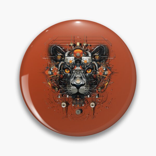 Item preview, lion head cyborg  designed and sold by FluffyGallery.