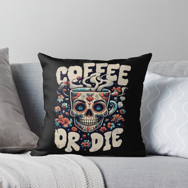Item preview, Sugar skull coffee cup, coffee or die designed and sold by PrettyDecor.
