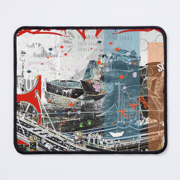 Item preview, Bilbao Urban Layers – Abstract Cityscape Art designed and sold by PixelSpray.