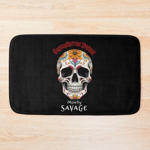 Item preview, Sometimes Sweet Mostly Savage - Dark Floral Skull Design designed and sold by UuHuU.