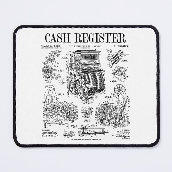 Item preview, Cash Register Vintage Patent Print Shop Owner Money Business designed and sold by GrandeDuc.