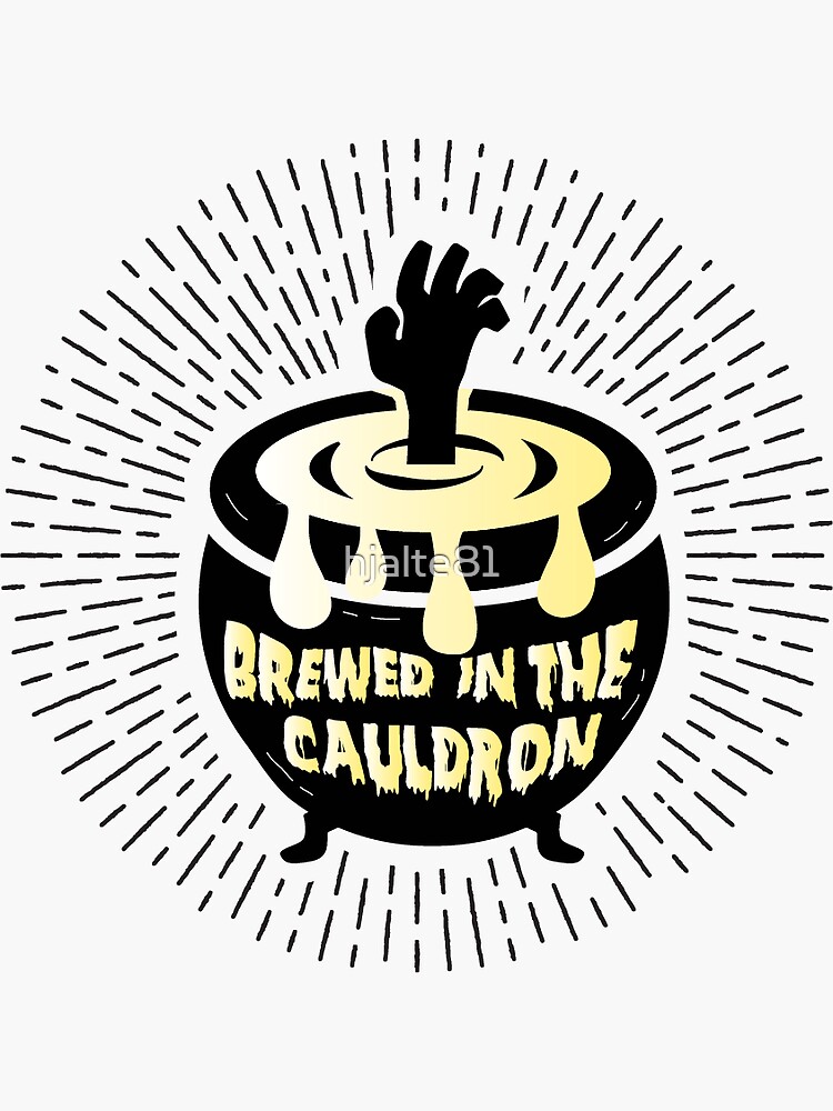 Thumbnail 3 of 3, Sticker, Brewed In A Cauldron designed and sold by hjalte81.