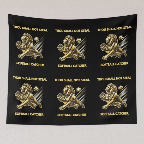 Item preview, Thou Shall Not Steal Softball Catcher designed and sold by TrendsLook.