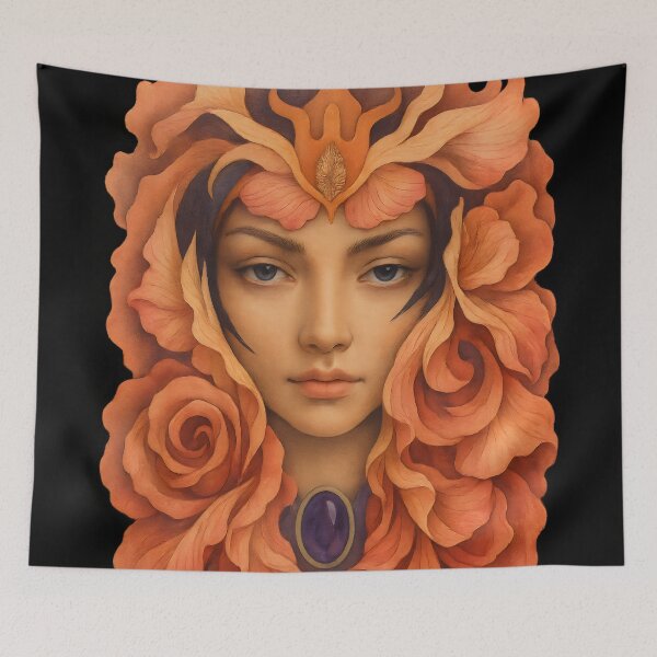 Item preview, Floral Portrait. Female face and petals design. designed and sold by Shoot-The-Moon.