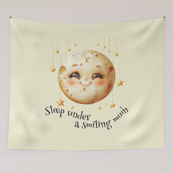 Item preview, Sleep under a smiling moon – Smiling Moon Nursery Art designed and sold by Art of Ngu.