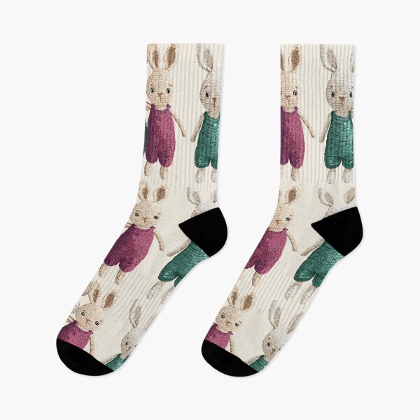 Item preview, Adorable Knitted Bunny Friends - Happy Easter Illustration for Spring Celebrations designed and sold by Pandositive.