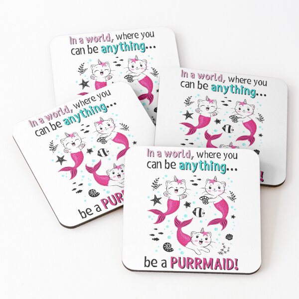 Item preview, Be a Purrmaid! Cat mermaids - happily playing in the sea! designed and sold by Drawmecute.