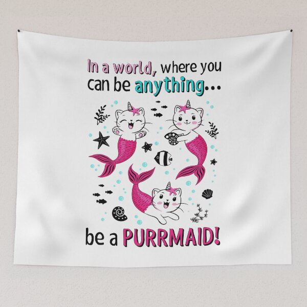 Item preview, Be a Purrmaid! Cat mermaids - happily playing in the sea! designed and sold by Drawmecute.