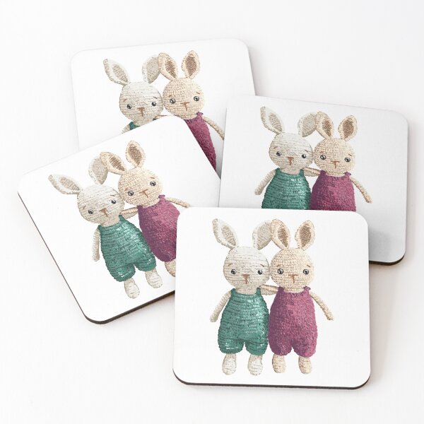 Item preview, Adorable Knitted Bunny Friends - Happy Easter Illustration for Spring Celebrations designed and sold by Pandositive.