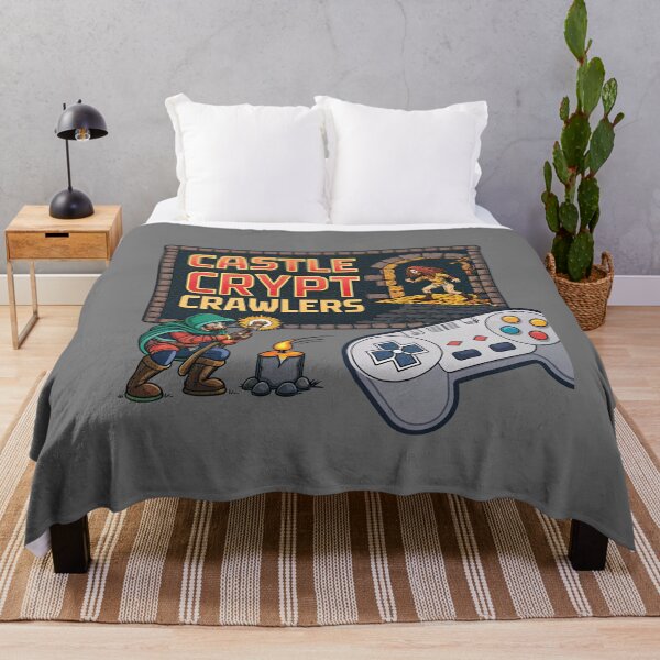 Aperçu de l'œuvre T-shirt rétro « Castle Crypt Crawlers » créée et vendue par Lucky Dog Merch.