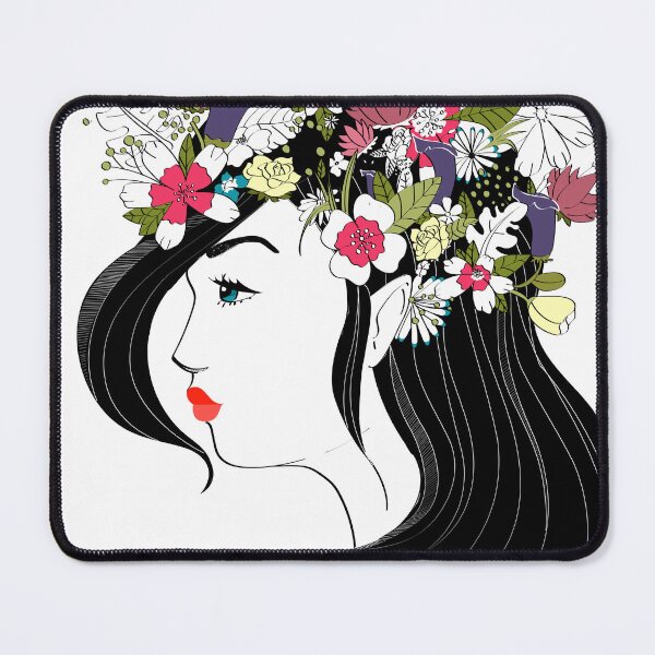 Item preview, Floral portrait designed and sold by Melissa Laurent Illustration.