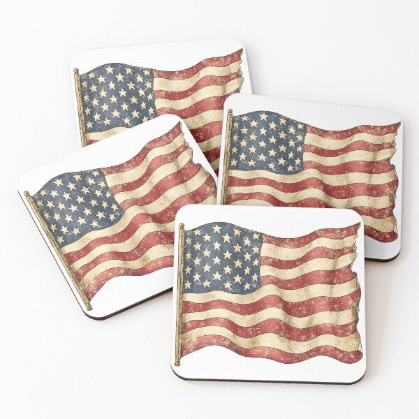 Item preview, Vintage Rustic American Flag Watercolor Design | Patriotic Art designed and sold by MarkTees.