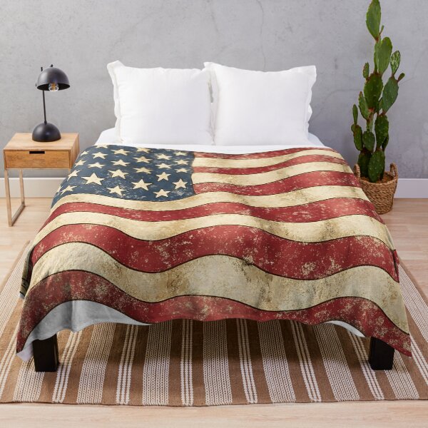 Item preview, Vintage Rustic American Flag Watercolor Design | Patriotic Art designed and sold by MarkTees.