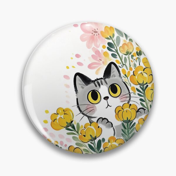 Item preview, Curious Whiskers in Floral Wonderland designed and sold by Kayslab.