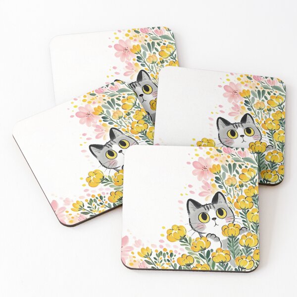 Item preview, Curious Whiskers in Floral Wonderland designed and sold by Kayslab.