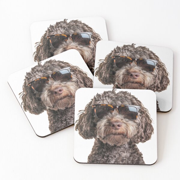 Item preview, Funny cool Spanish Water Dog wearing sunglasses designed and sold by LazyOwlStore.