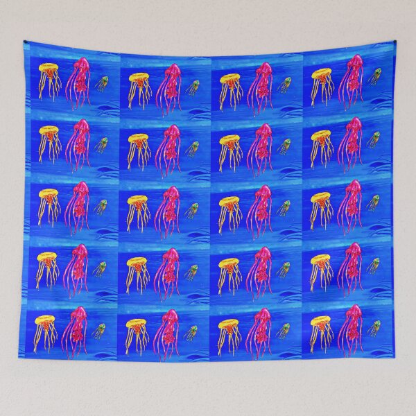 Item preview, Colorful Jellyfish - Paper Art - 1 designed and sold by Vision Illustrated.
