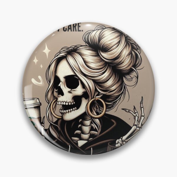 Item preview, Swearing, Messy Hair we don't care female skeleton  designed and sold by Savage.SelfHelp .