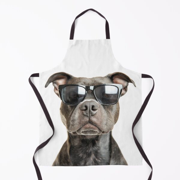 Item preview, Funny cool Staffordshire Bull Terrier Dog wearing sunglasses designed and sold by LazyOwlStore.