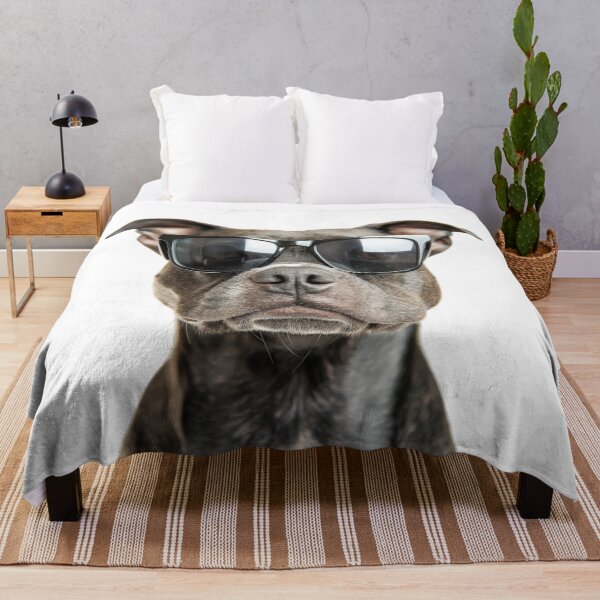 Item preview, Funny cool Staffordshire Bull Terrier Dog wearing sunglasses designed and sold by LazyOwlStore.