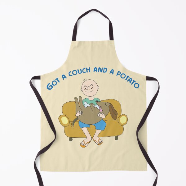 Item preview, Dog Dad sitting on a yellow couch designed and sold by SoupSouka.
