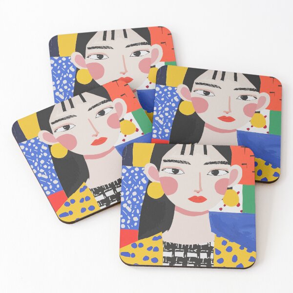 Item preview, Abstract portraite of an asian girl designed and sold by Moss and Moon Studio.