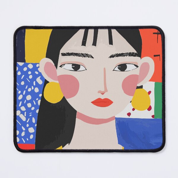 Item preview, Abstract portraite of an asian girl designed and sold by Moss and Moon Studio.