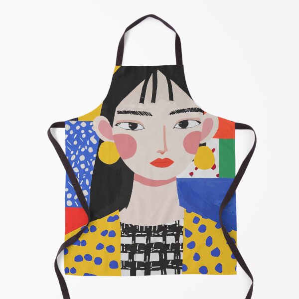 Item preview, Abstract portraite of an asian girl designed and sold by Moss and Moon Studio.