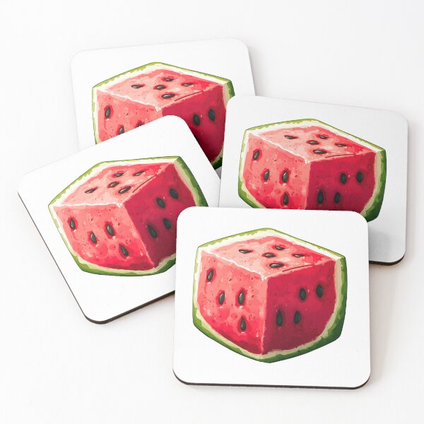 Item preview, Watermelon Shapes with Heart and Cube Designs designed and sold by Anastasiia Yurevych.