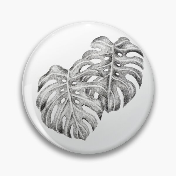 Item preview, Black and White Monstera Leaf Pattern designed and sold by Ivy Lily Art.