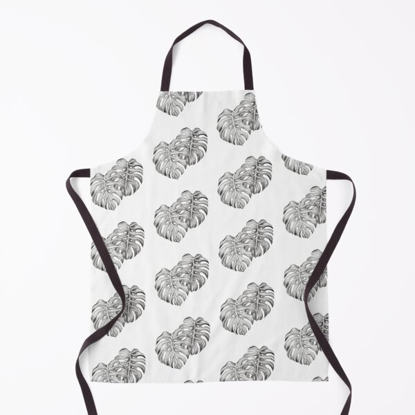 Item preview, Black and White Monstera Leaf Pattern designed and sold by Ivy Lily Art.