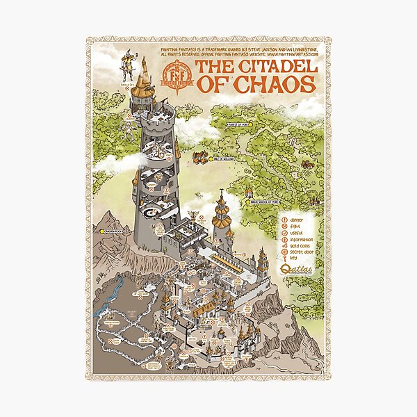 Item preview, Fighting Fantasy - The Citadel of Chaos - Gamebook Map designed and sold by QatlasMap Shop.