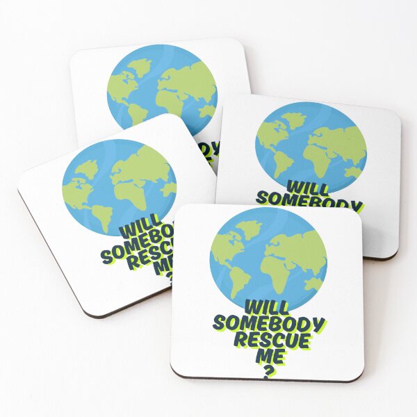 Item preview, Will Somebody Rescue Me? | Earth Design with Motivational Quote designed and sold by asliberry.