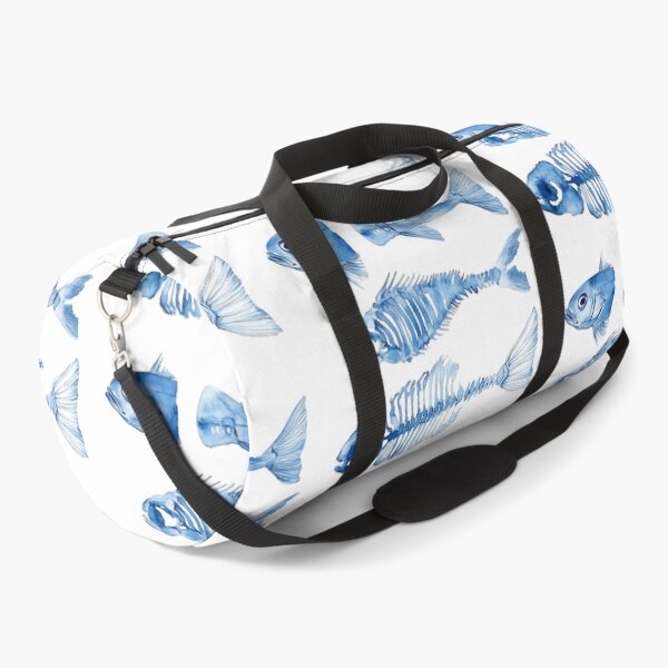 Item preview, Blue Fish and Bone Structure in Artistic Style designed and sold by Anastasiia Yurevych.