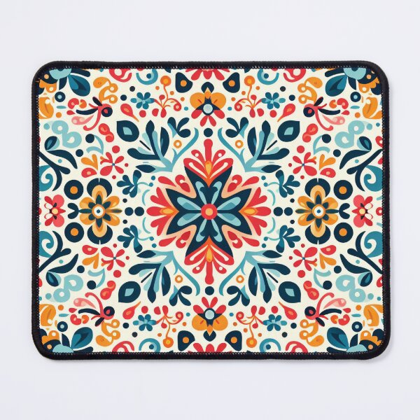 Item preview, Scandinavian & Hungarian Folk Art Pattern – Vibrant Floral Symmetry by heidiannemorris designed and sold by FOLK ART FUSION by heidiannemorris.