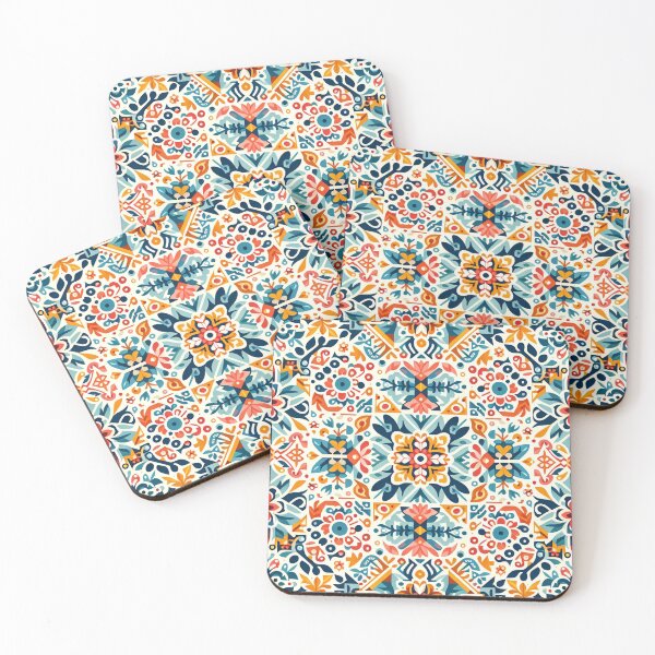 Item preview, Scandinavian & Hungarian Folk Art Pattern – Vibrant Floral Symmetry by heidiannemorris designed and sold by FOLK ART FUSION by heidiannemorris.