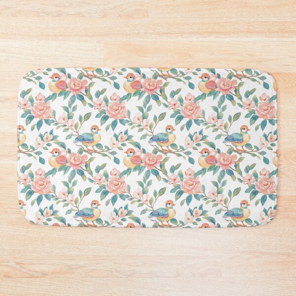 Item preview, pastel mandarin ducks designed and sold by PoppyLaneStudio.