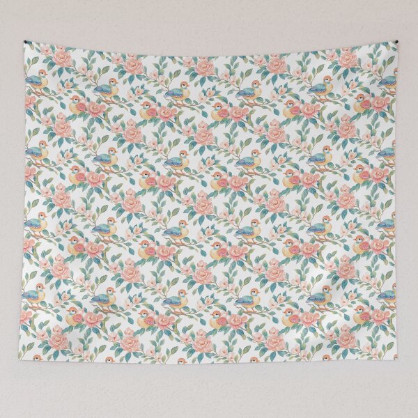 Item preview, pastel mandarin ducks designed and sold by PoppyLaneStudio.