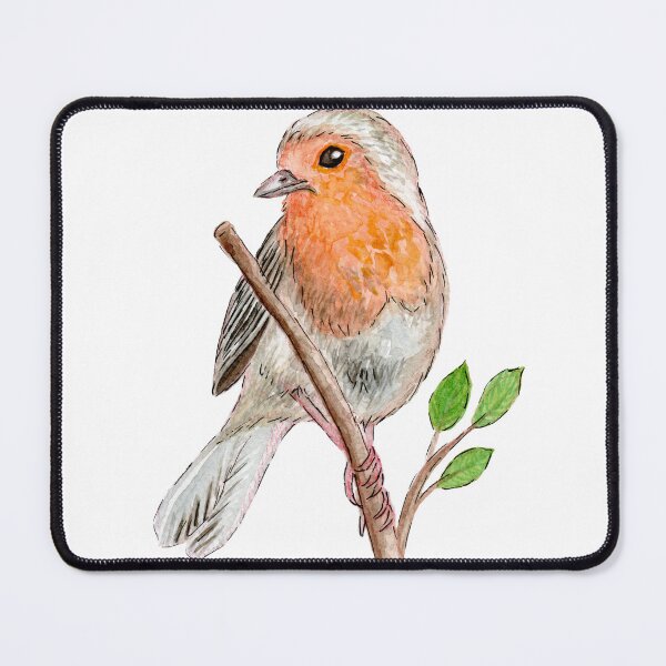 Item preview, Red Robin Bird in Watercolor designed and sold by Ivy Lily Art.