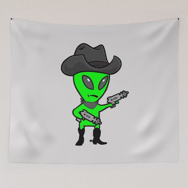 Item preview, Alien Gunslinger designed and sold by AMERICANCHEEZ.