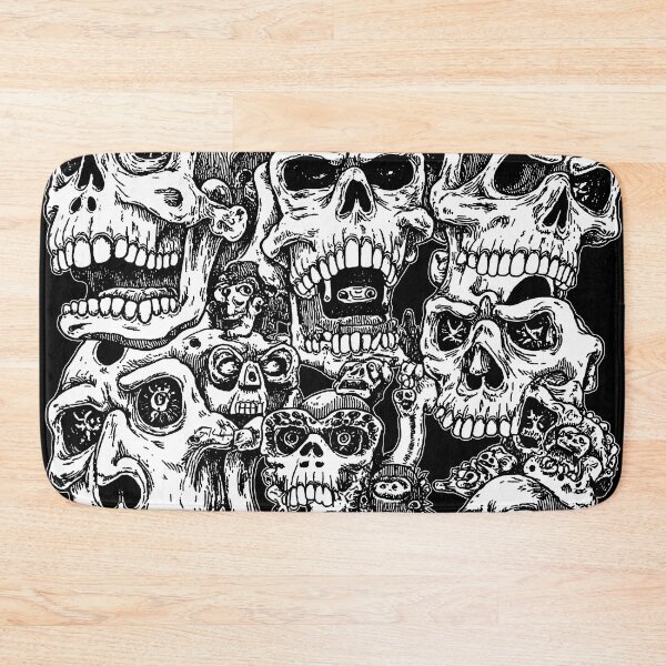 Item preview, Crazy cute funny skulls and faces in japan style manga anime ink drawing designed and sold by VonKalt.