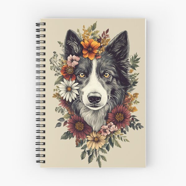 Item preview, Floral Border Collie Dog designed and sold by bapupa.