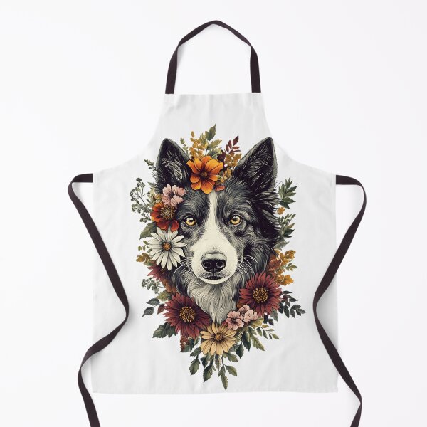 Item preview, Floral Border Collie Dog designed and sold by bapupa.