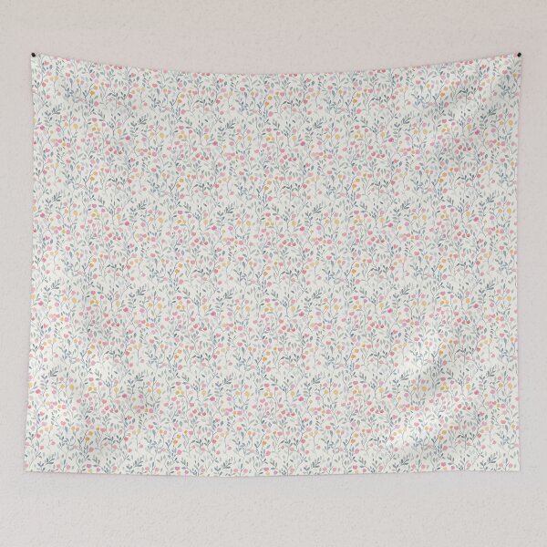 Item preview, pastel trailing wildflowers designed and sold by PoppyLaneStudio.