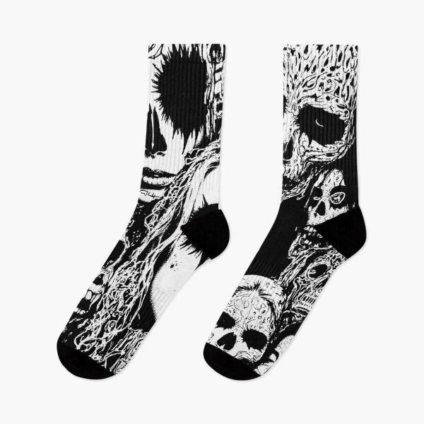 Item preview, Crazy cute funny skulls and faces with stars in japan style manga anime ink drawing designed and sold by VonKalt.