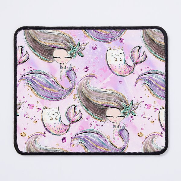 Item preview, Cute Violet Mermaid with her Pet Mer-Kitty Pattern designed and sold by KaramfilaS.